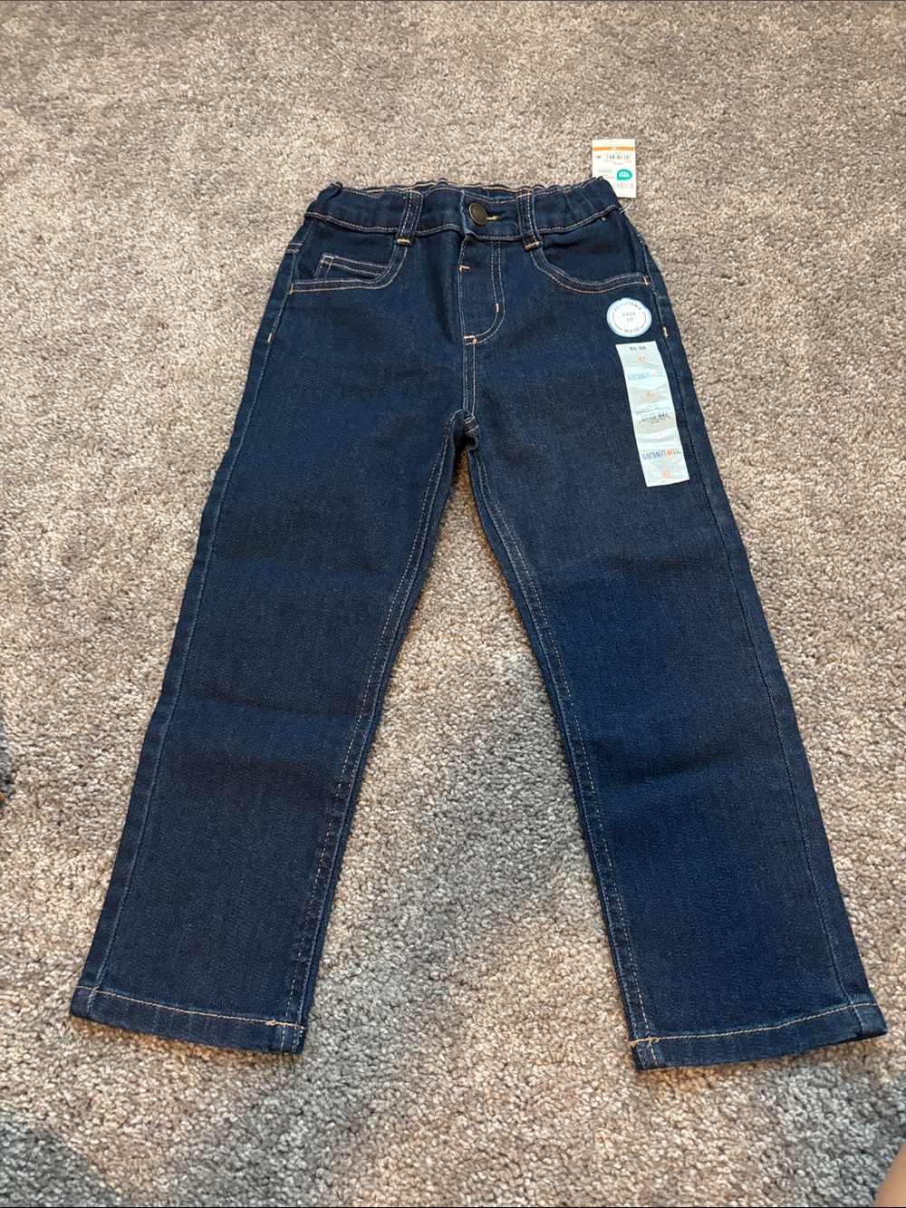 Kids Dark Blue Stretch Denim Jeans